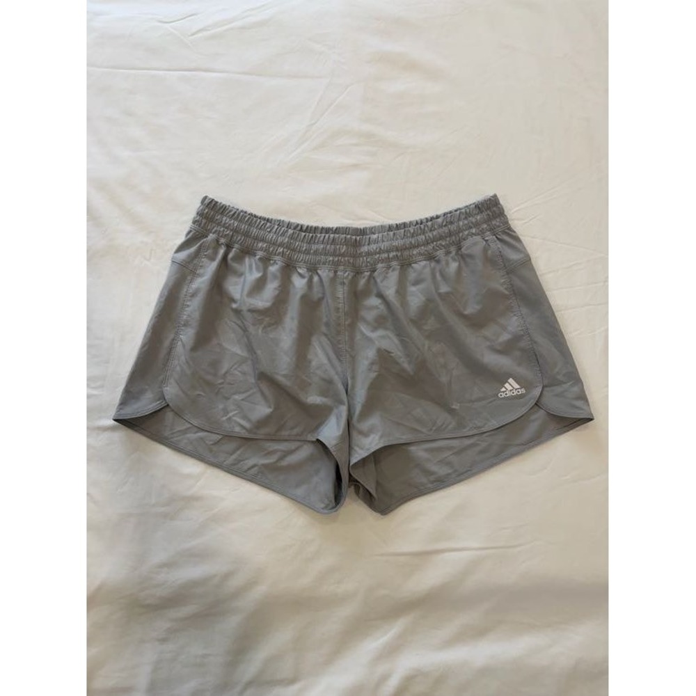 Adidas Aeroready Gray Running Shorts Womens XL Elastic Waist Athletic Training